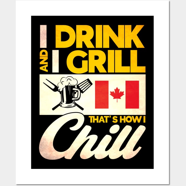 Canadian Drinking Team Canada Wall Art by Toeffishirts